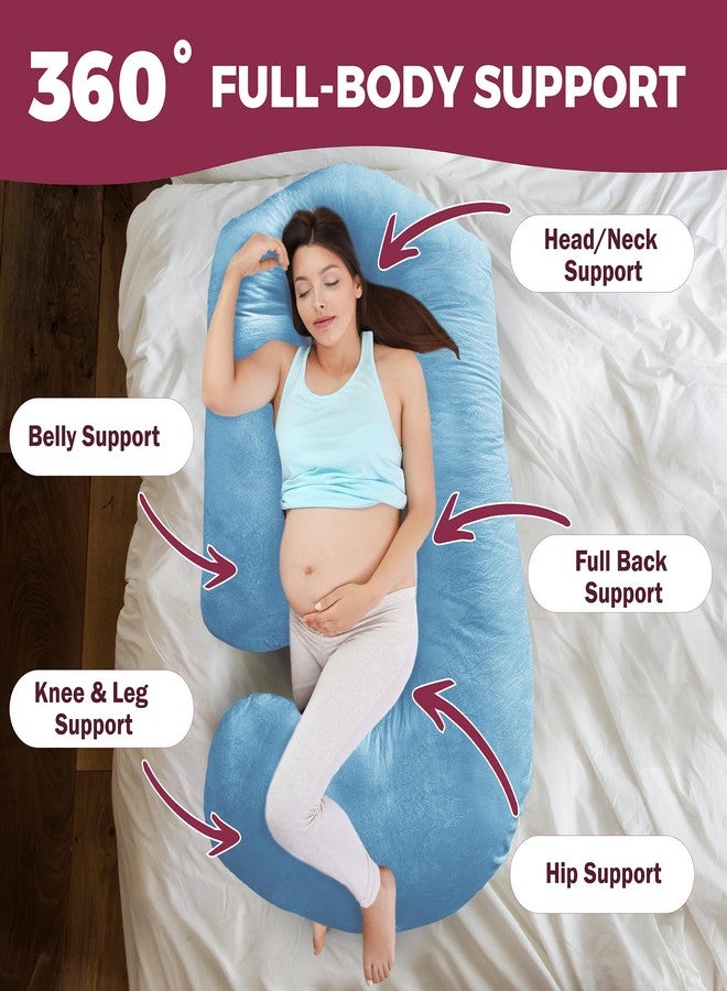 PILLANI Pregnancy Pillows for Sleeping - V Shaped Full Body Pillow Support, 57inch Cooling Maternity Pillow for Pregnant Women, Support for Belly, Back, Legs. Pregnancy Gifts & Pregnancy Must Haves for Adult - Image 3