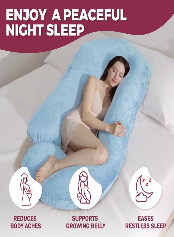 PILLANI Pregnancy Pillows for Sleeping - V Shaped Full Body Pillow Support, 57inch Cooling Maternity Pillow for Pregnant Women, Support for Belly, Back, Legs. Pregnancy Gifts & Pregnancy Must Haves for Adult - Image 2