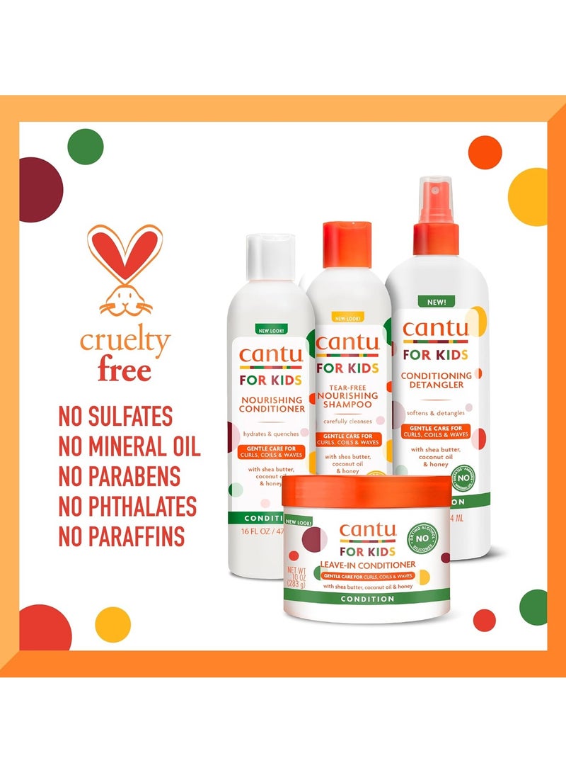 Cantu For Kids Complete Hair Care Set – 4 Pieces (Shampoo + Conditioner + Detangler + Leave-In Conditioner) - Image 2