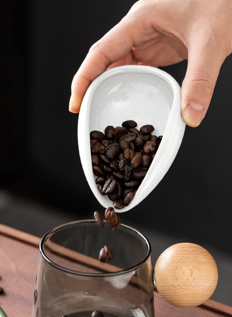 ايكي ايك صينية وزن حبوب القهوة وزجاجة رش وملعقة مجموعة مكونة من 3 قطع، ملحقات بار القهوة، وعاء جرعات من السيراميك للقهوة، تقليل قوة القهوة الساكنة، هدية لمحبي القهوة - Image 4
