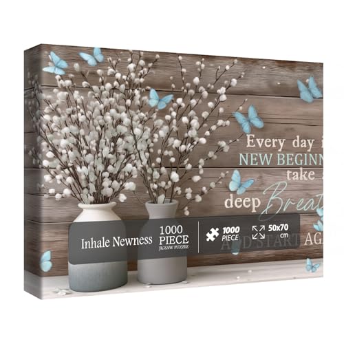 BBOLDIN Christian Flower Butterfly Puzzles for Adults 1000 Pieces Vintage Religious Bible Quote Jigsaw Puzzle Inspirational Faith Catholic Scripture Puzzle - Image 5