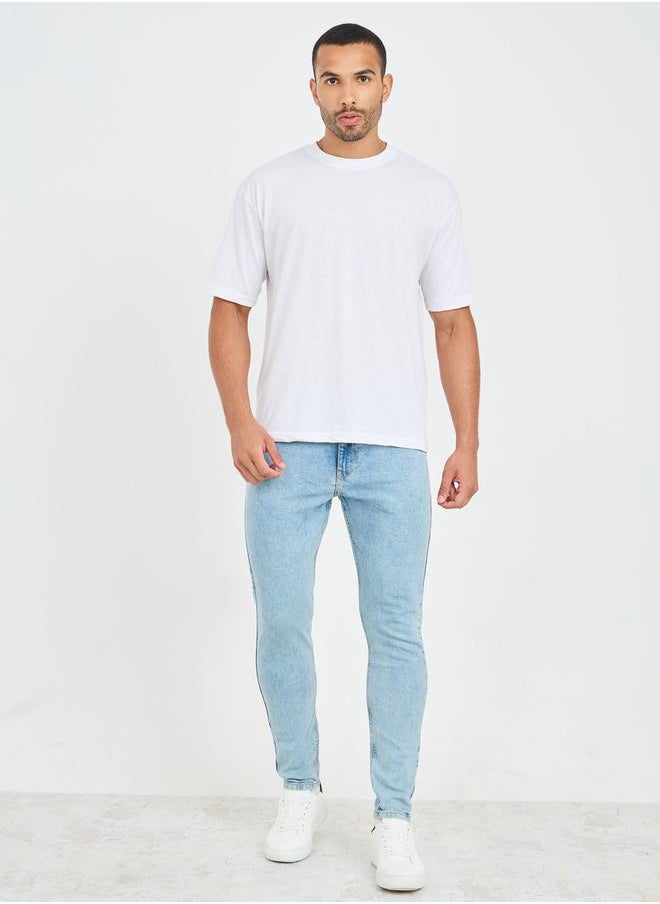 Styli - Light Wash Skinny Fit Stretch Jeans - Image 1