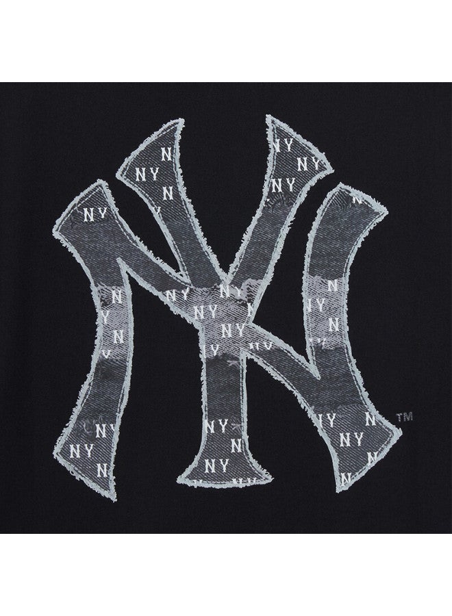 MLB تي شيرت رياضي كاجوال بحماية من الشمس بشعار خلفي وأكمام قصيرة من MLB Uni 26 New 3atsm0663-50bks-l - Image 5