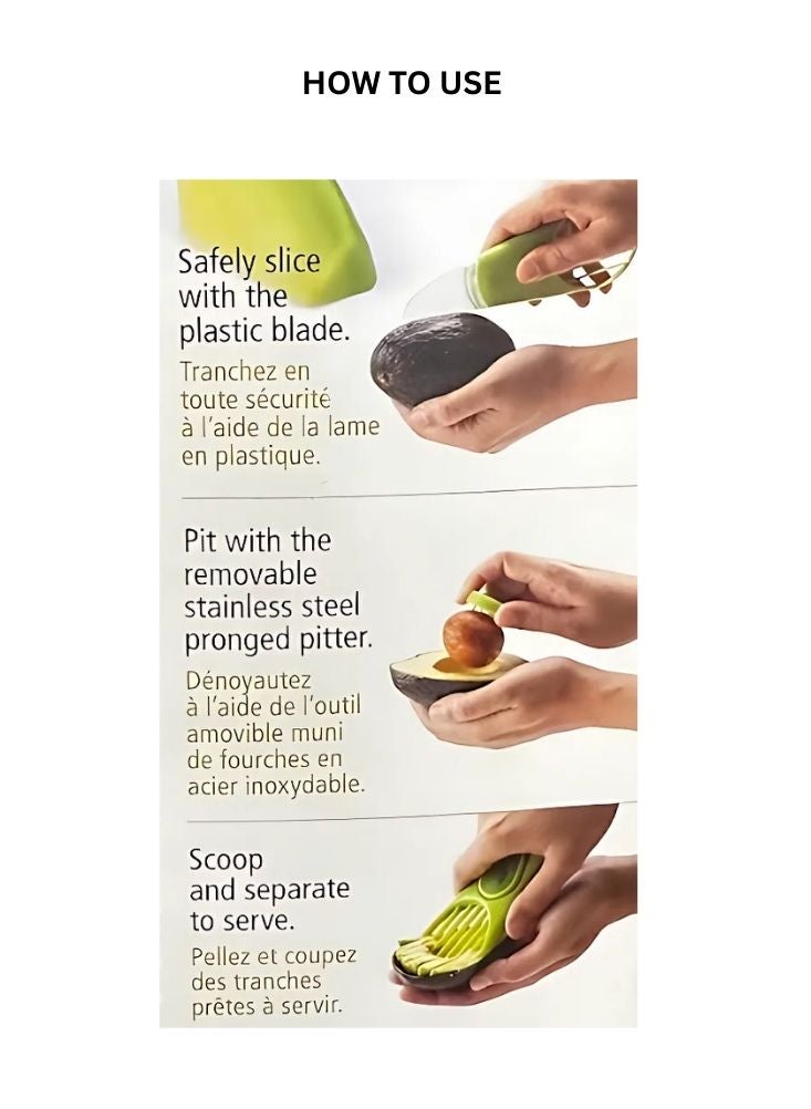 Glass Joie 3-in-1 Avocado Slicer and Pitter Tool - Image 2