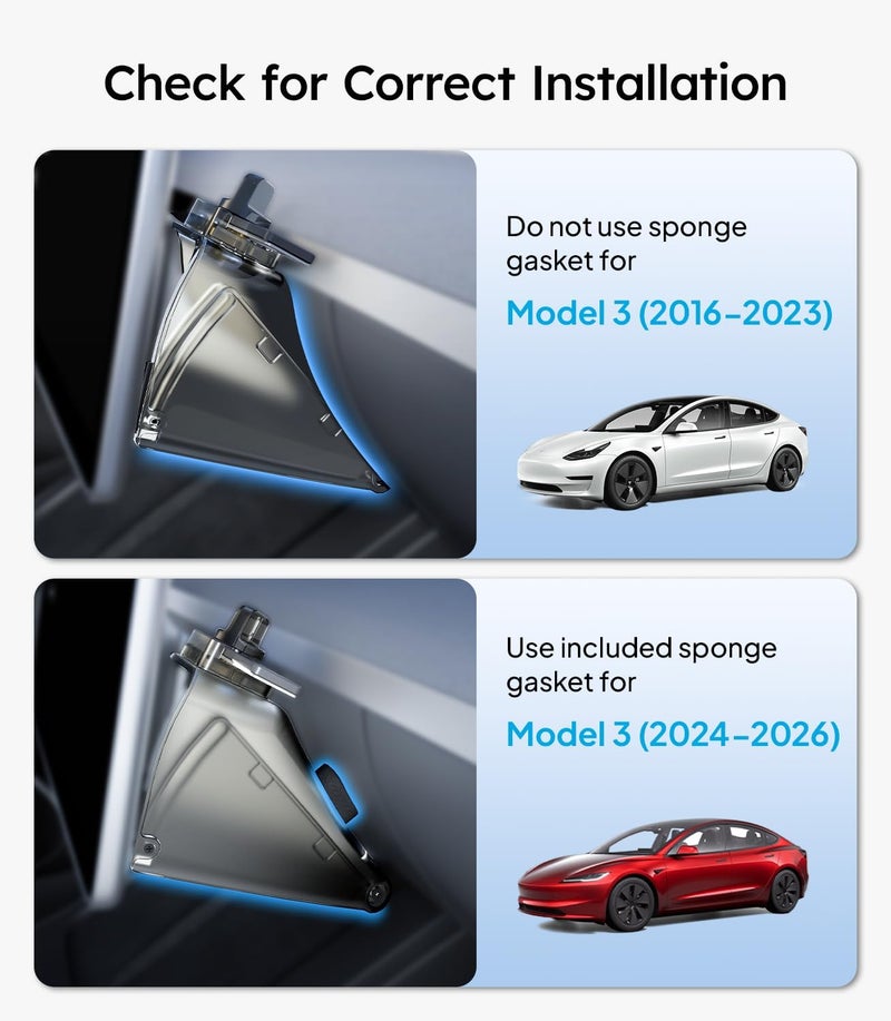 Wigoo صندوق تخزين تحت الشاشة من Wigoo لطراز Tesla Model 3 2024 [تصميم مخفي وتركيب ثابت] صينية منظم الكونسول الوسطي مع وسادة مانعة للانزلاق، لطراز Model 3 2016~2024 (متوافق مع Model 3 Highland) - Image 4