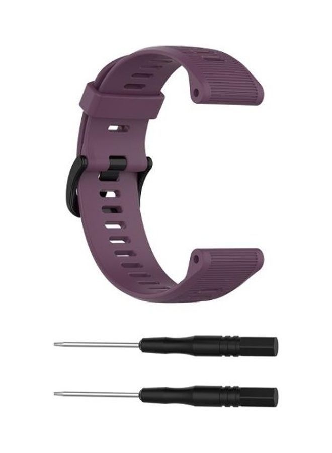 NIBEMINENT Silicone Strap Watchband For Garmin Forerunner 945 Purple - Image 3