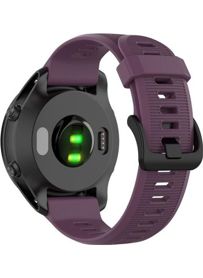 NIBEMINENT Silicone Strap Watchband For Garmin Forerunner 945 Purple - Image 1