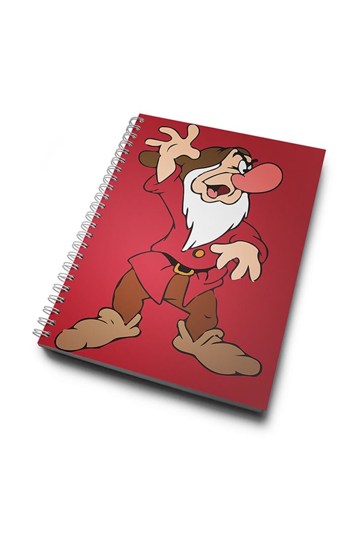 LOUD UNIVERSE Angry Dwarf Printed Hardcover Spiral Notebook - Image 1