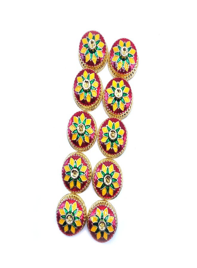OAFISH Handicraft Storeroom Decorative Kumkum Holder Platter (Set of 10 kumkum Holder) - Image 5