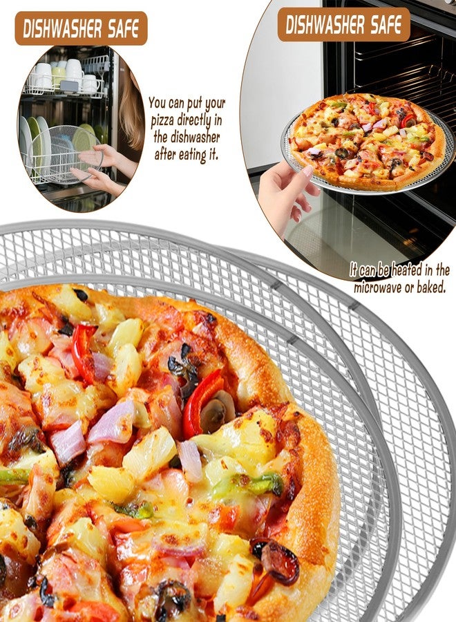 CODOHI 3 Pcs Pizza Screen, 14 Inch Pizza Pan for Oven, Nonstick Pizza Tray for Oven, Dishwasher Safe & Microwave Safe (3 PCS 14 inch) - Image 5