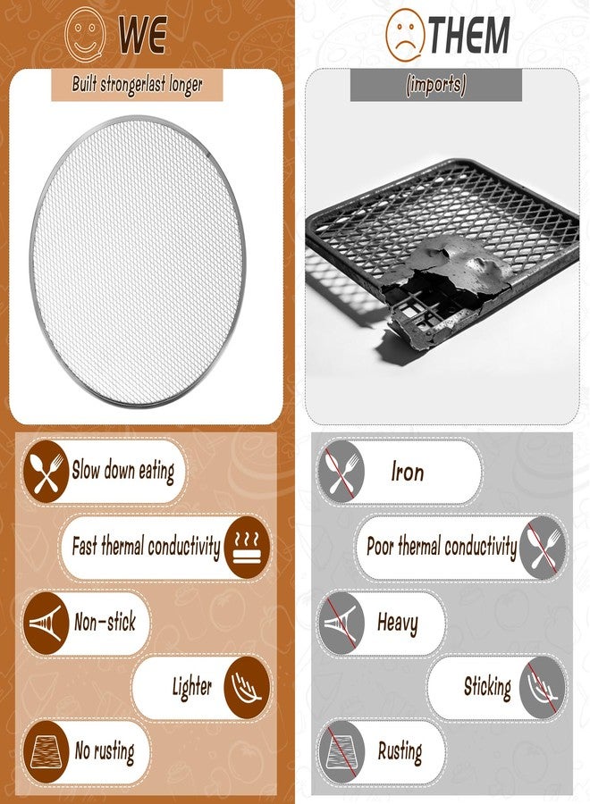 CODOHI 3 Pcs Pizza Screen, 14 Inch Pizza Pan for Oven, Nonstick Pizza Tray for Oven, Dishwasher Safe & Microwave Safe (3 PCS 14 inch) - Image 3