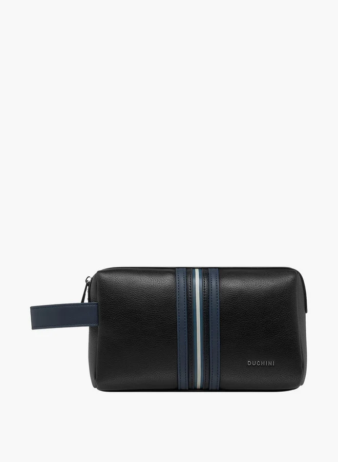 دوتشيني Striped Pouch with Zip Closure