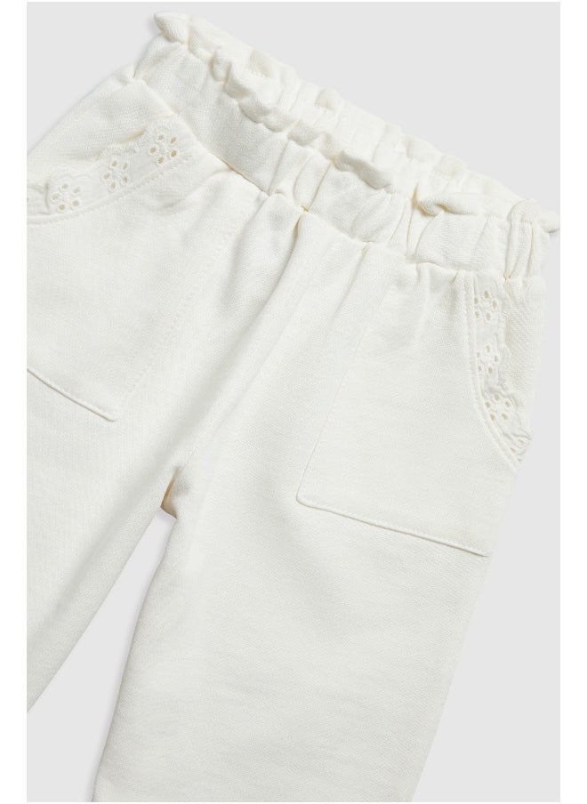 mothercare بنطال رياضي واسع الساق باللون البيج  - Image 2