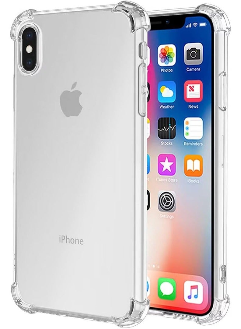 Case Up Apple iPhone XS Max Clear Case, Shock-Absorption TPU Cell Phone Cover with Reinforced Corners, Soft Flexible & Crystal Clear Protective Bumper Case - Image 1