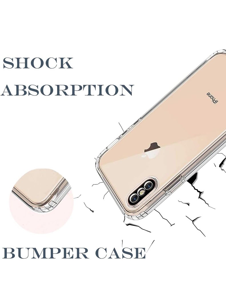 Case Up Apple iPhone XS Max Clear Case, Shock-Absorption TPU Cell Phone Cover with Reinforced Corners, Soft Flexible & Crystal Clear Protective Bumper Case - Image 3