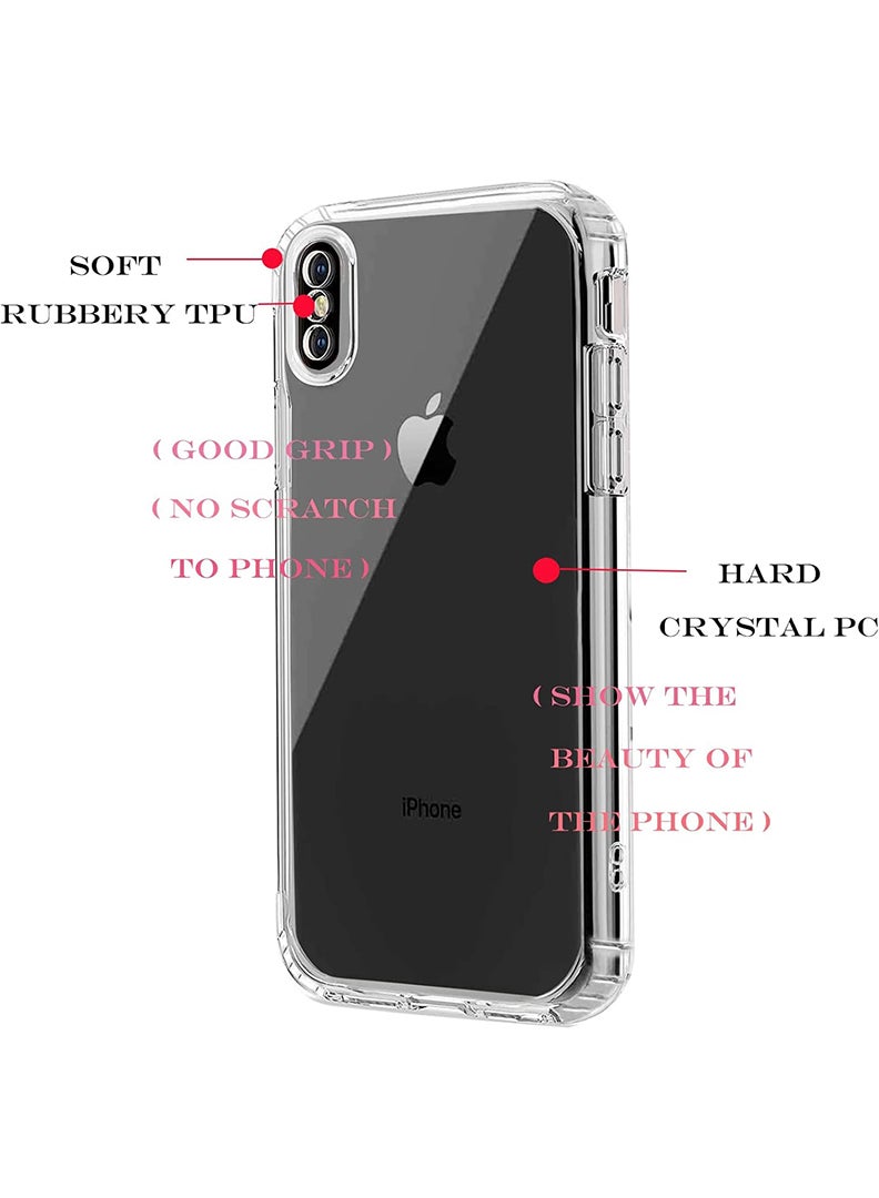 Case Up Apple iPhone XS Max Clear Case, Shock-Absorption TPU Cell Phone Cover with Reinforced Corners, Soft Flexible & Crystal Clear Protective Bumper Case - Image 4