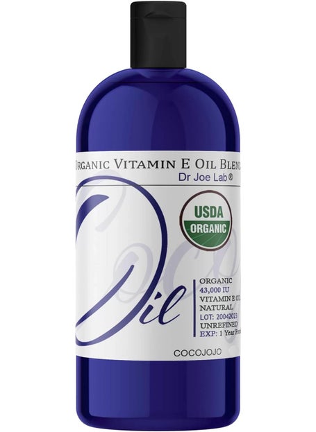 Dr Joe Lab Vitamin E Oil for Skin Organic Vitamin E Oil for Hair Face Liquid Vitamin E Vitamin E Body Oil 100 Pure Natural Cold Pressed Unrefined Moisturizes  Nourishes Non GMO  32 Oz