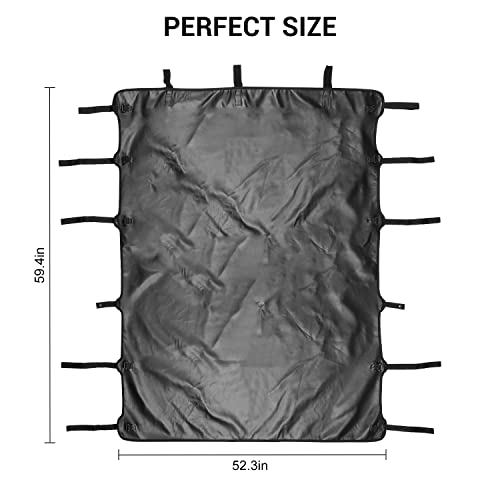 Jimen Compatible with Jeep Wrangler JK 2007-2018 2 Door, Soft Top Sunshade UV Blocker Bikini Top - Image 3