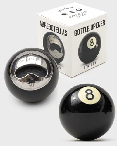 Suck UK 8 Ball Bottle Opener Beer Gifts for Men Beer Opener Gadgets for Men Gifts Bar Accessories Home Pub Home Bar Accessories Stocking Fillers Dad Cool Gadgets - Image 1