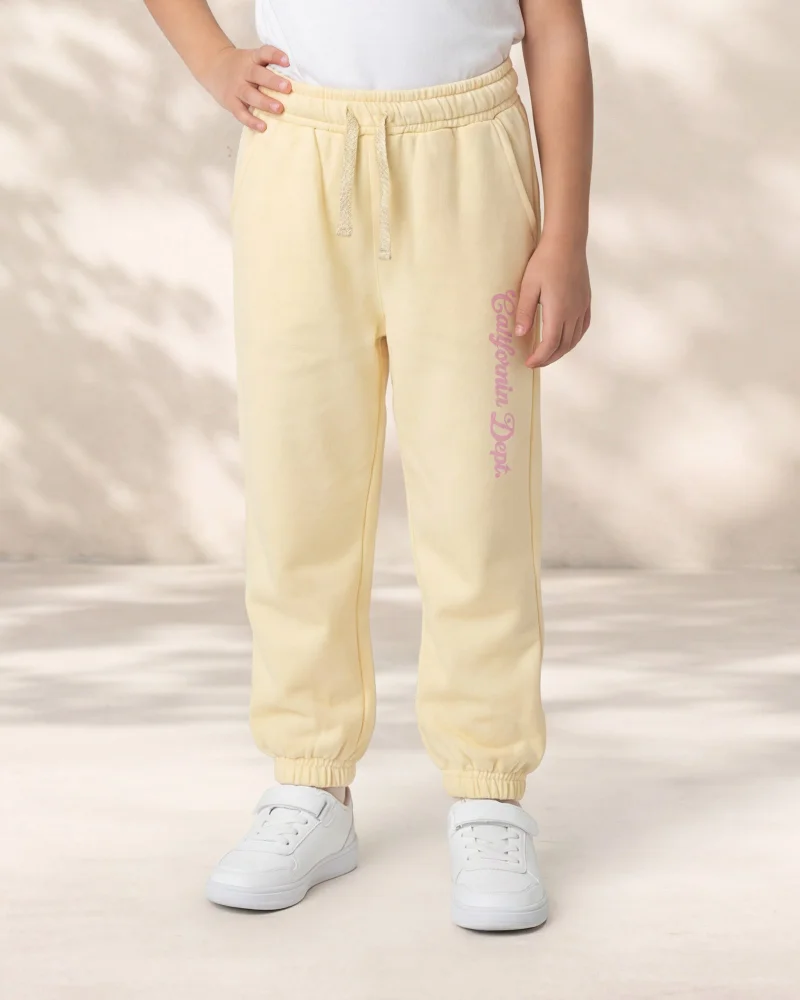 ردتاغ Girls Yellow Jogger Track Pants
