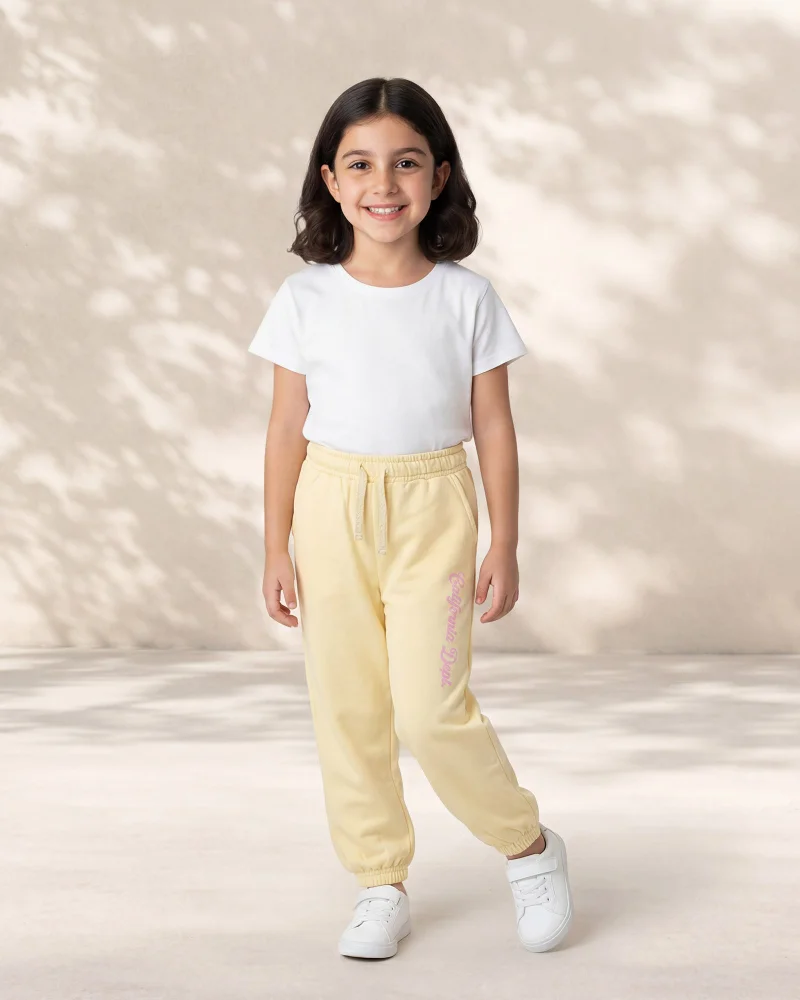 ردتاغ Girls Yellow Jogger Track Pants