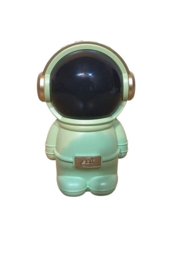 BDT مكبر الصوت AN153 مكبر الصوت الثقيل AN153 مكبر الصوت Astronaut RGB RGB 7W - شحن من النوع C، بطارية احتياطية لمدة 6 ساعات، أضواء LED متعددة الألوان لتجربة صوتية رائعة مكبر صوت بلوثوثوث (مكبر صوت رائد الفضاء) - أخضر - Image 1