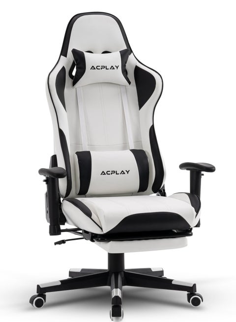 Upgraded Video Gaming Chair,High Back Racing Computer Chair with Lumbar Support and Headrest,Ultra-Thick Breathable Seat Cushion,Ergonomic Swivel Desk Chair for Gamers