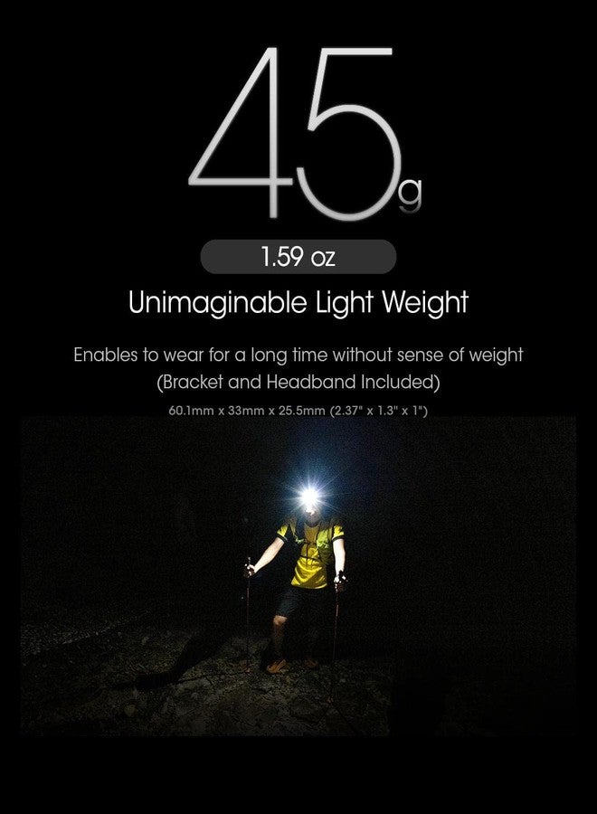 Nitecore NU25 UL - 400 Lumens Ultralight Rechargeable Headlamp with Eco-Sensa Type C USB Charging Cord - Image 5