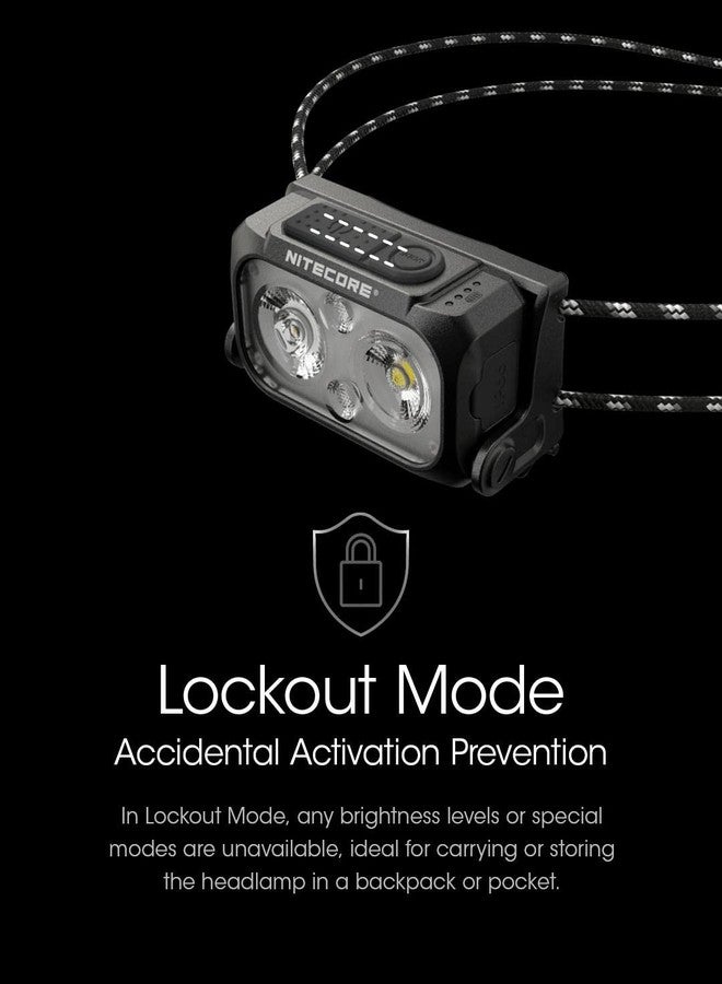 Nitecore NU25 UL - 400 Lumens Ultralight Rechargeable Headlamp with Eco-Sensa Type C USB Charging Cord - Image 2