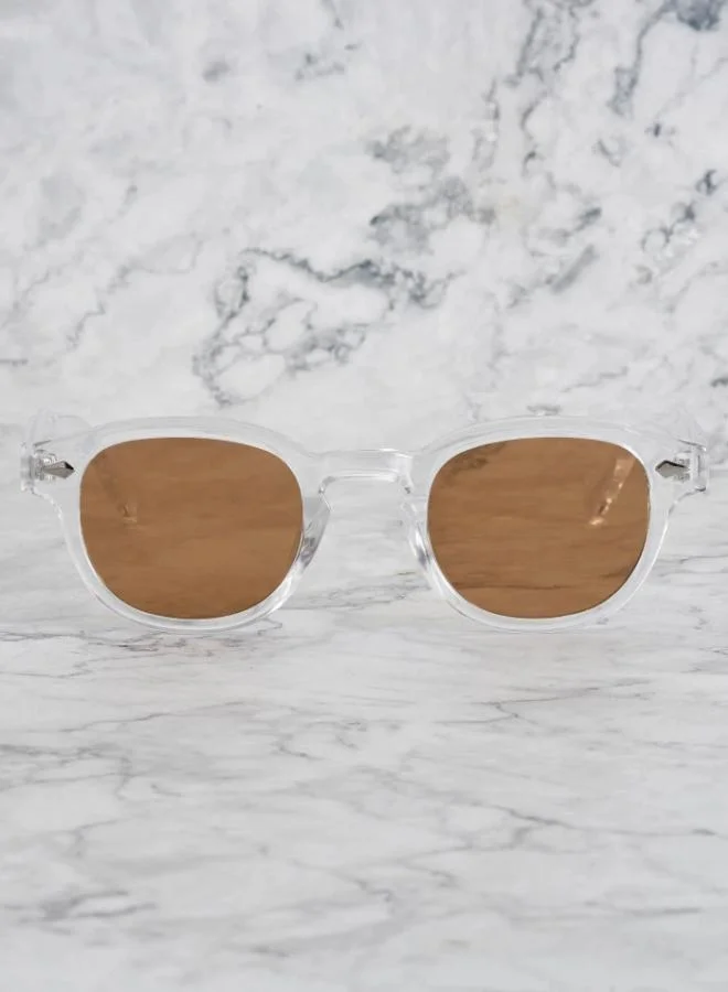  اكسبليست باوتس نظارات شمسية أنيقة جوني كلير للجنسين بني