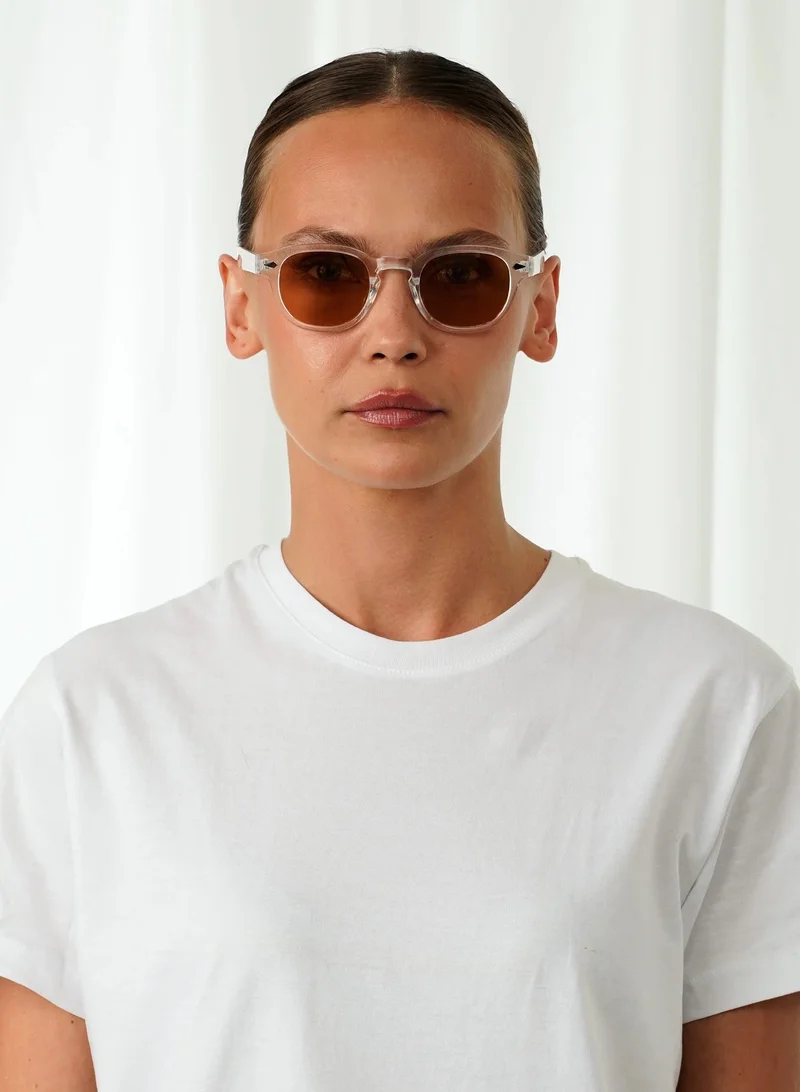 Explicit Poets Explicit Poets Unisex JOHNNY CLEAR Clear - Brown Stylish Sunglasses, 2EP48