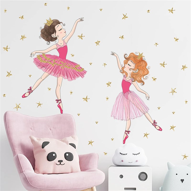 ARS Colorful Dancing Ballet Girls Wall Stickers - Image 1