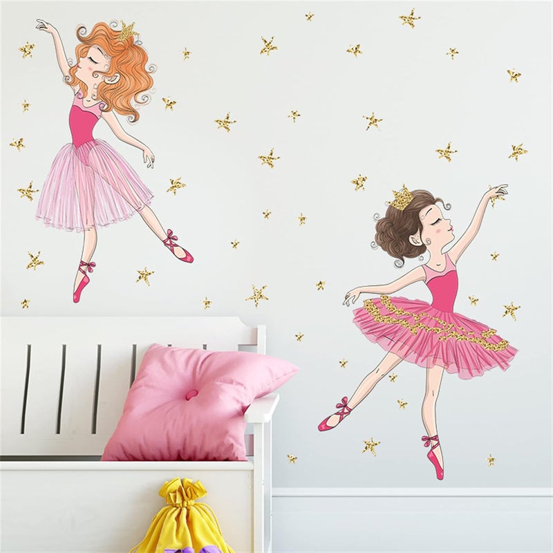 ARS Colorful Dancing Ballet Girls Wall Stickers - Image 2