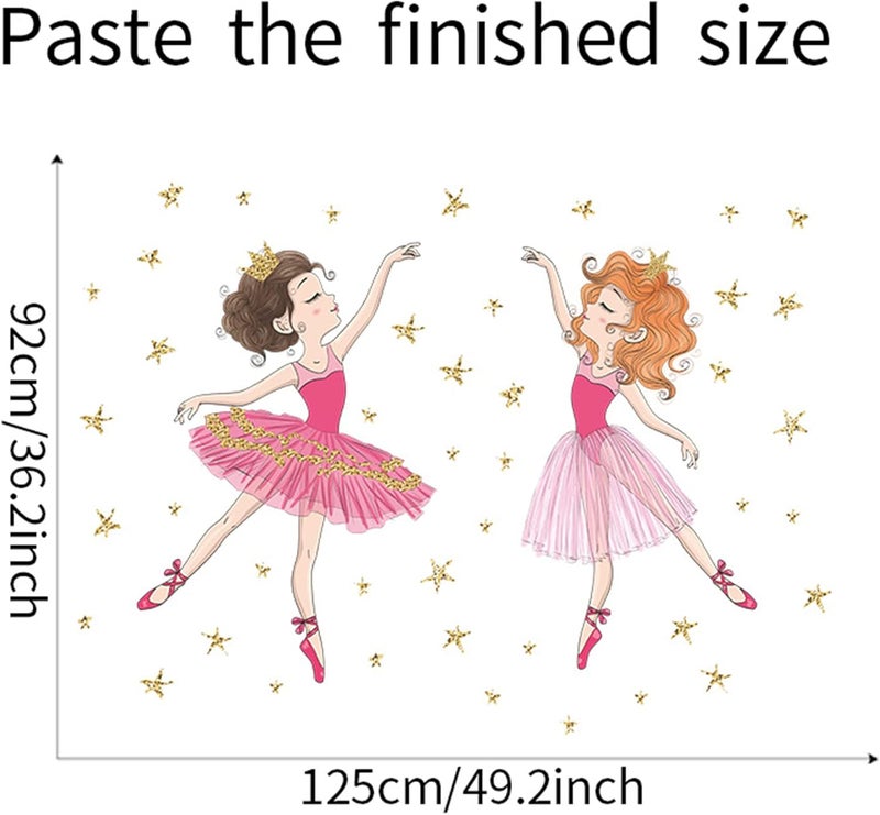 ARS Colorful Dancing Ballet Girls Wall Stickers - Image 4
