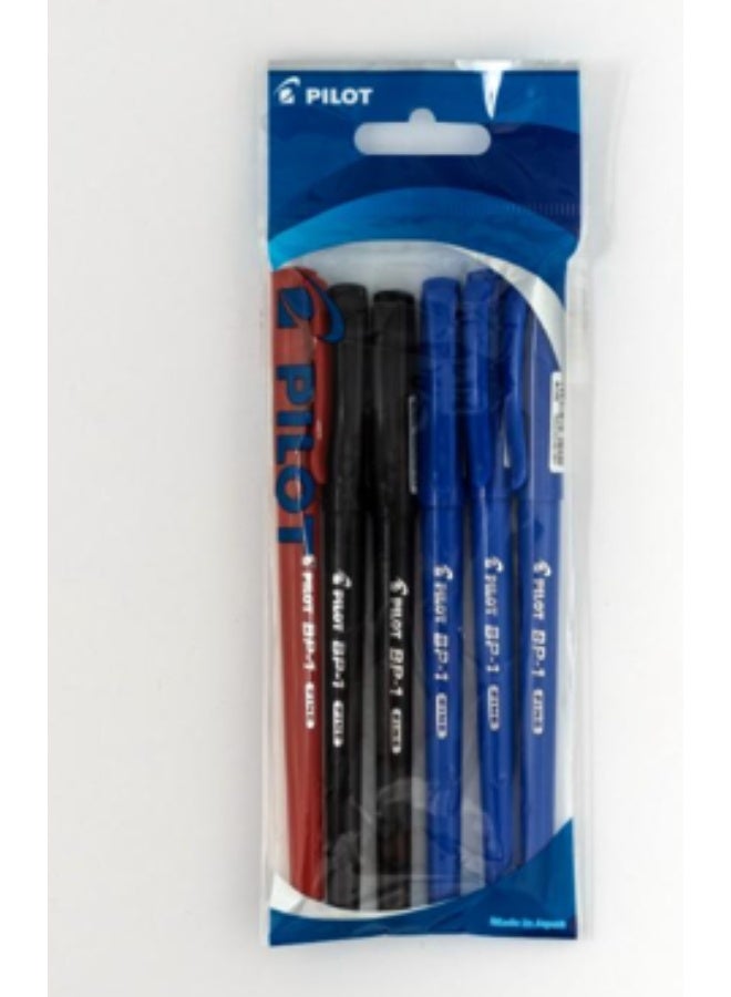 قلم حبر جاف بايلوت بي بي 1 مقاس 1.0 , 6 حبة