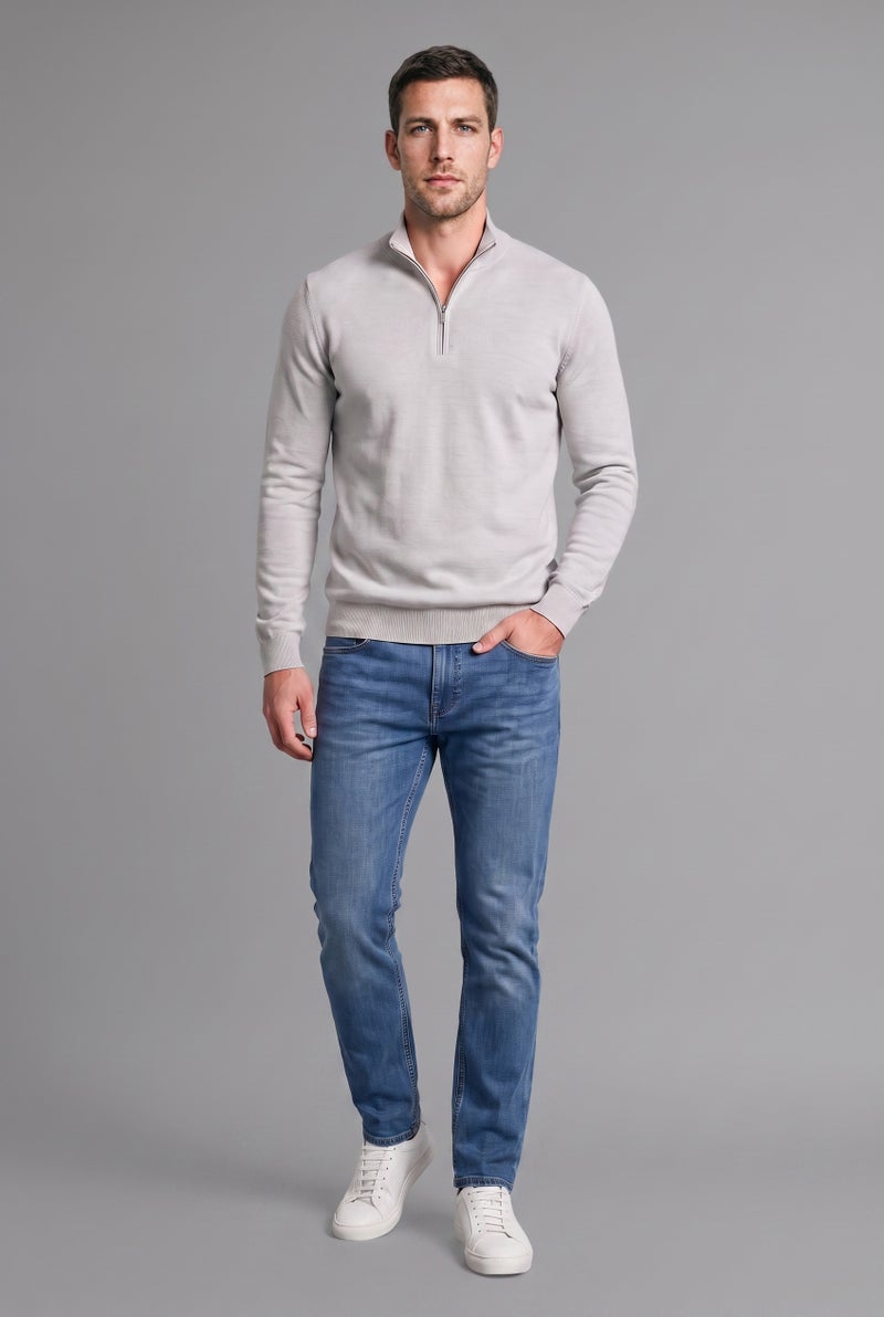 DeFacto Grey Man Standard Fit Knitwear Pullover Casual - Image 1
