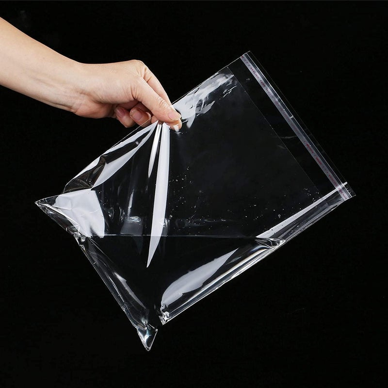 Fitto Transparent Bags 20 Pack, 13cm x 18cm, Clear Plastic Storage Bags for Organizing, Reusable Ziplock Bags for Home and Office Use - Image 3