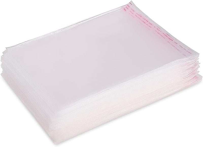 Fitto Transparent Bags 20 Pack, 13cm x 18cm, Clear Plastic Storage Bags for Organizing, Reusable Ziplock Bags for Home and Office Use - Image 1