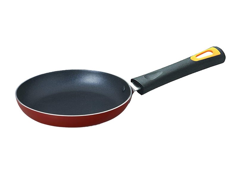 Anjali Non-Toxic Coating Aluminium Mini Tapper Pan (16.51 cm, Red Matte) - Image 1