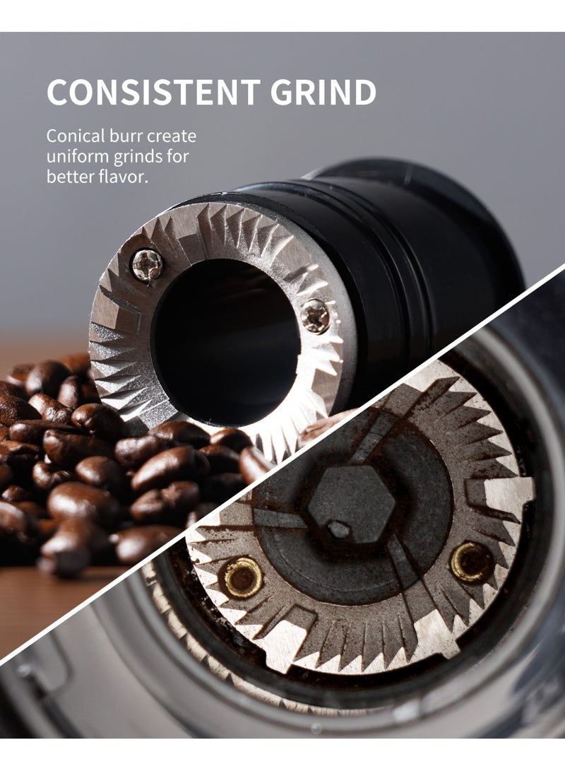 إبسون مطحنة قهوة كهربائية V60 بشفرات مخروطية - 32 إعداد طحن دقيق مع مؤقت إلكتروني قابل للتعديل (40 ثانية) لطحن حبوب البن - Image 3