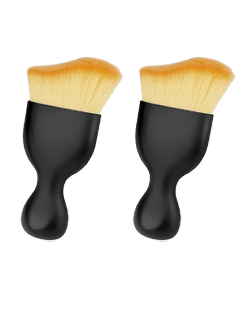 AROAQ Car Cleaning Brush, Car Interior Dust Sweeping Soft Brush, Curved Design Strong Bristles Car Detailing Brush, Lightweight And Portable Car Crevice Dusting Brush, (2pcs Without Lid)  - Image 1
