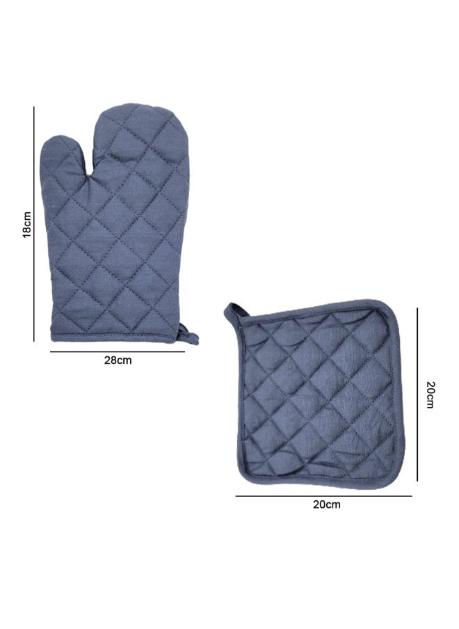 BYFT - Orchard Gloves and Pot holder-Denim Blue - Image 1