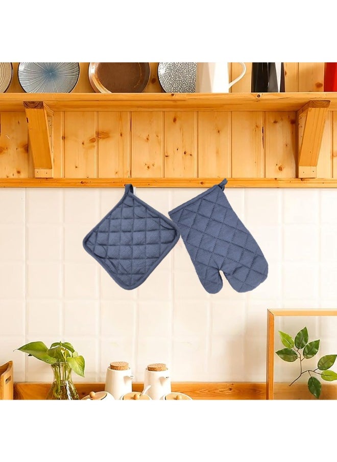 BYFT - Orchard Gloves and Pot holder-Denim Blue - Image 1