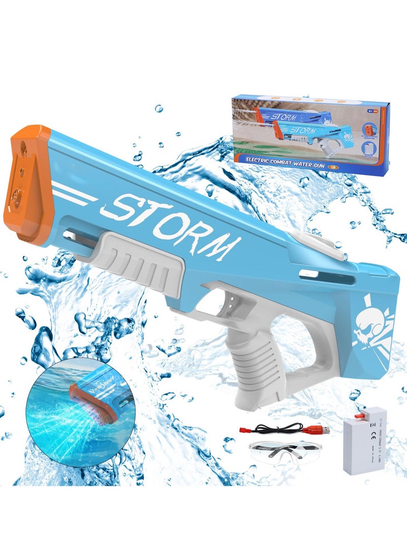 SYOSI Electric Water Gun for Kids Adults Automatic Squirt Guns 33FT, Super Powerful Auto Absorption Soaker, Modular High Battery Powered, Summer Pool Beach Outdoor Game Toys for Kids Age 6-12  - Image 1