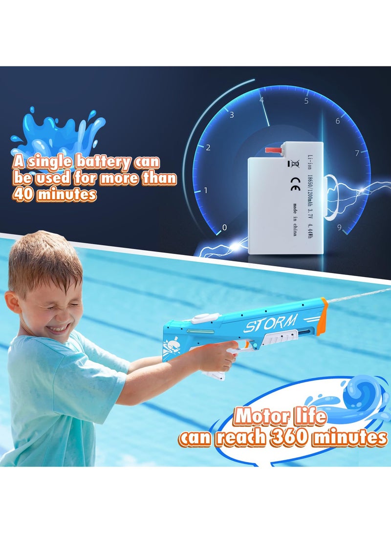 SYOSI Electric Water Gun for Kids Adults Automatic Squirt Guns 33FT, Super Powerful Auto Absorption Soaker, Modular High Battery Powered, Summer Pool Beach Outdoor Game Toys for Kids Age 6-12  - Image 3