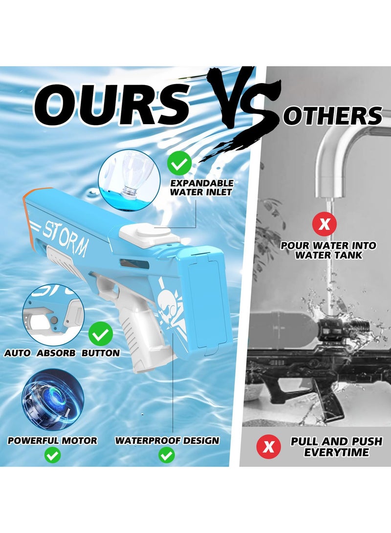 SYOSI Electric Water Gun for Kids Adults Automatic Squirt Guns 33FT, Super Powerful Auto Absorption Soaker, Modular High Battery Powered, Summer Pool Beach Outdoor Game Toys for Kids Age 6-12  - Image 5