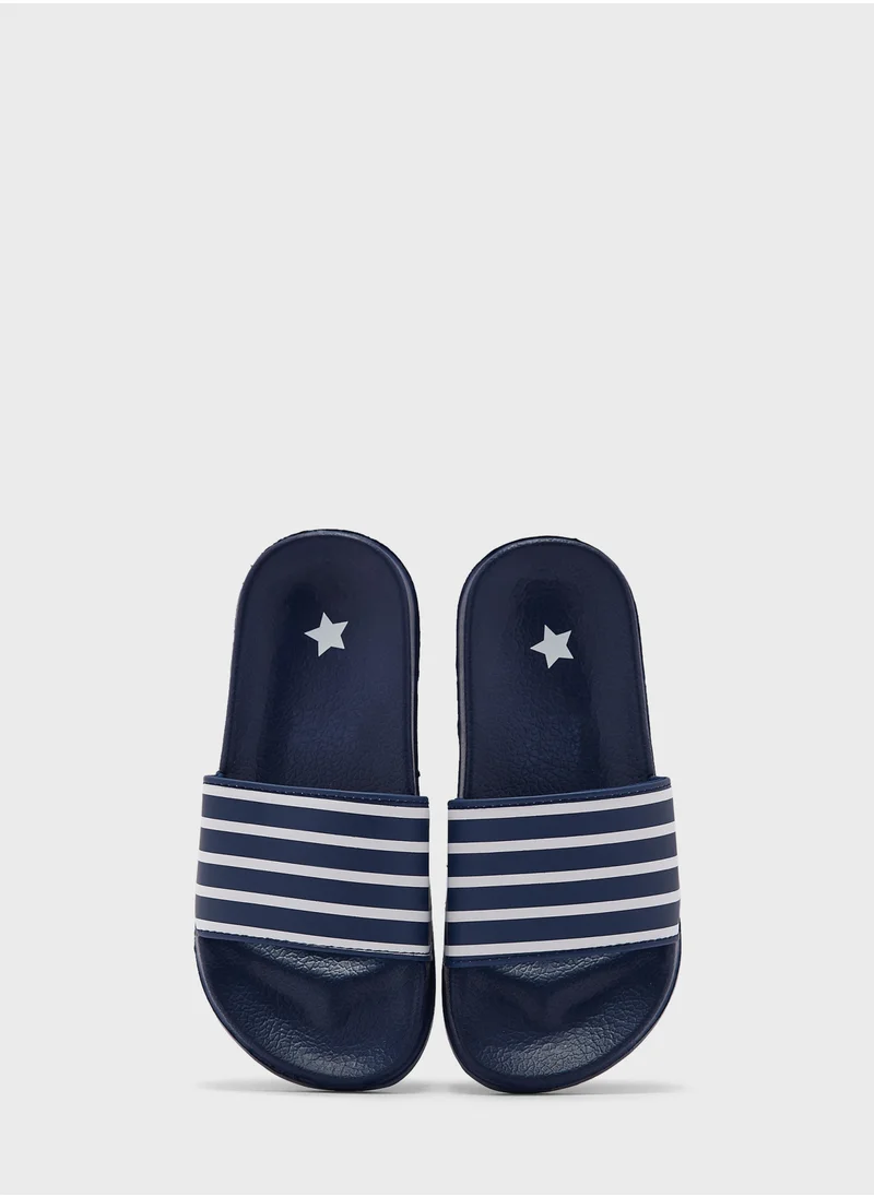 mothercare Striped Slider Sandals