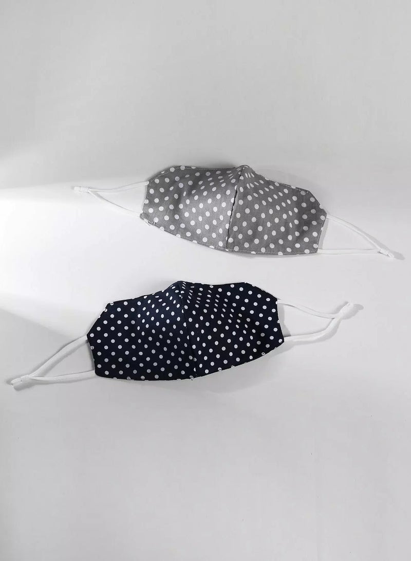 2pcs Polka Dot Face Covering  - Image 3