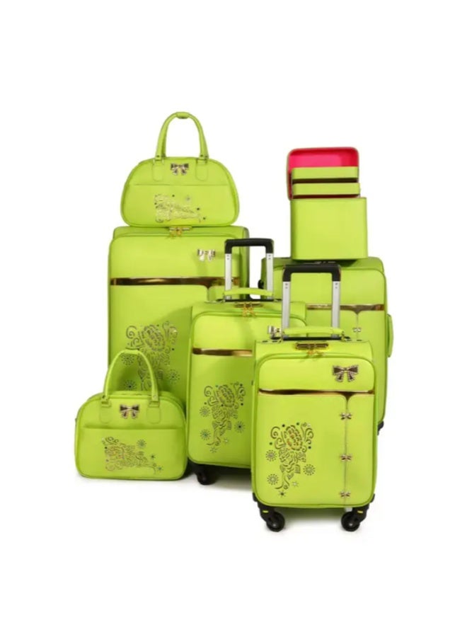 Prosperity 6-piece matching-color spinner trolley luggage set with tote bag, high-capacity suitcases perfect as wedding gifts for family and friends. - Image 5