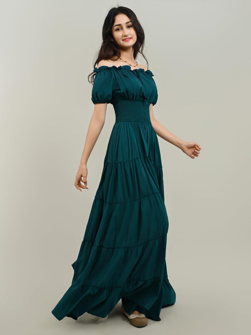 Zhitunemi Renaissance Costume Women Dress: Halloween Costumes Woman 2025 Renaissance Dresses - Halloween Party Theme Events Dark Green S - Image 4
